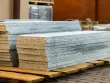 Piles of granite marble slabs. Stone sheets for decorative construction