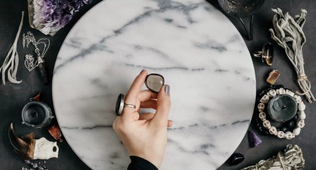 Witch's hand holds Smoky quartz