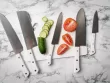 set of kitchen knives on the countertop