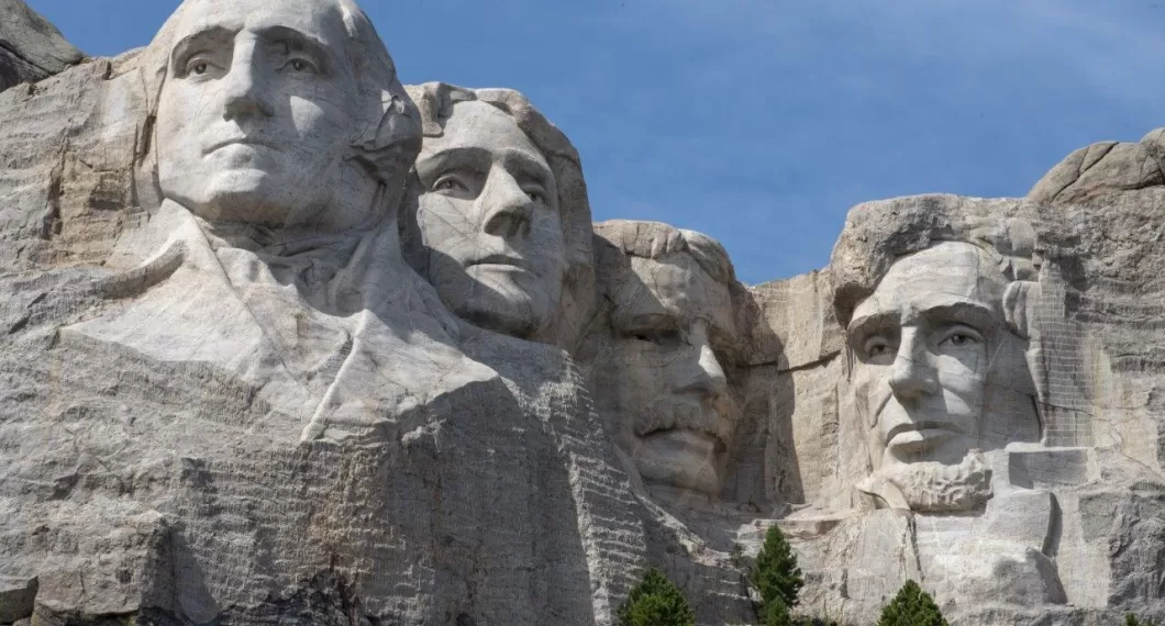 Scenery of the famous historic Mount Rushmore in South Dakota