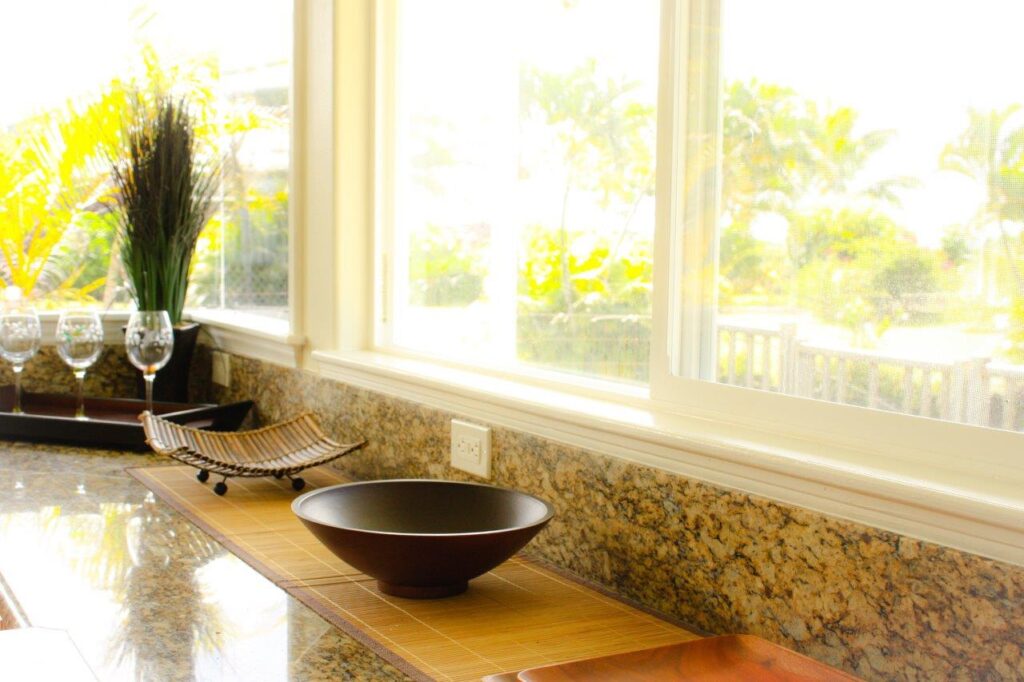 Simple granite kitchen display